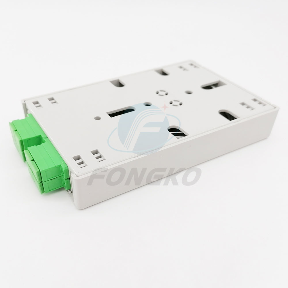 Grey Optic Fiber Access distribution box 1*8 PLC Splitter SC connector High Quality 8 Cores Fiber Optical Terminal Box
