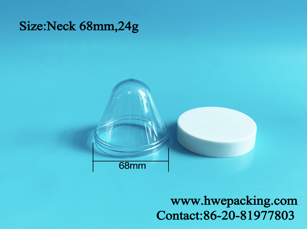 Cosmetic Neck 68mm PET Plastic Preform 150ml 180ml 200ml 250ml Thick