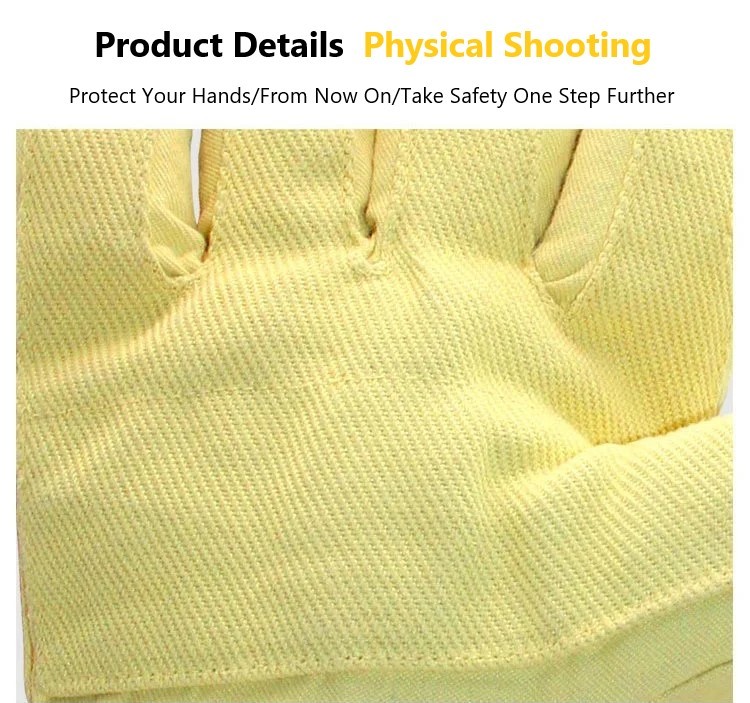 Glass Manufacturing Casting Industry High Temperature 650 Degrees Anti-Cutting Wear Aramid Gloves Hand Protection