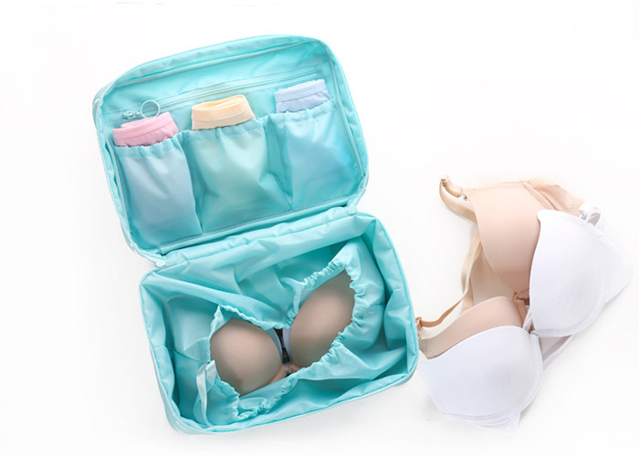 Women Travel Underwear Organizer / Makeup Bag With Different Compartments
