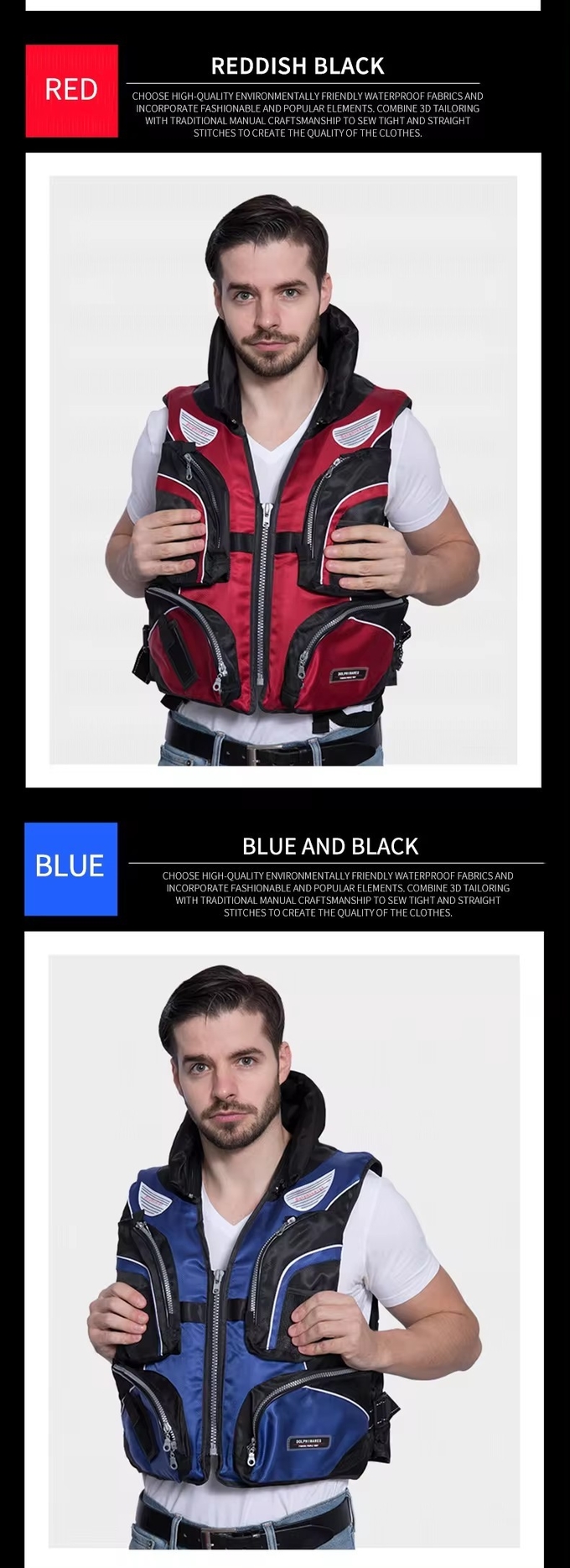 CCS Certificates Marine Lifesaving Fish Suit Portable Multi-pocket Detachable Rock Fishing Vest
