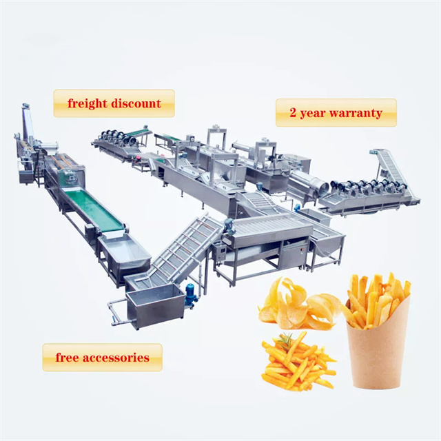 45KW Industrial Potato Chip Production Line Automatic SUS304 Stainelss Steel