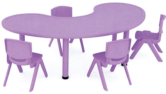 kids furniture green color table and chairs plastic school desk