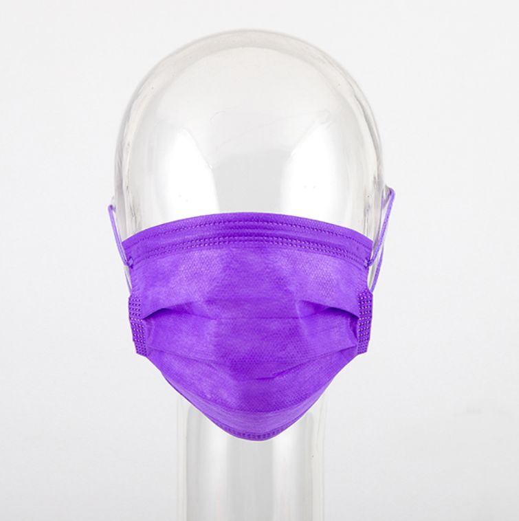 4 Ply Medical Respirator Mask Disposable Sheet Mask Lavender Color Hospital Dental Clinic