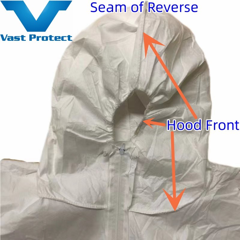 En1073 Disposable Breathable Anti-Static Soft Waterproof Micro Film Suit