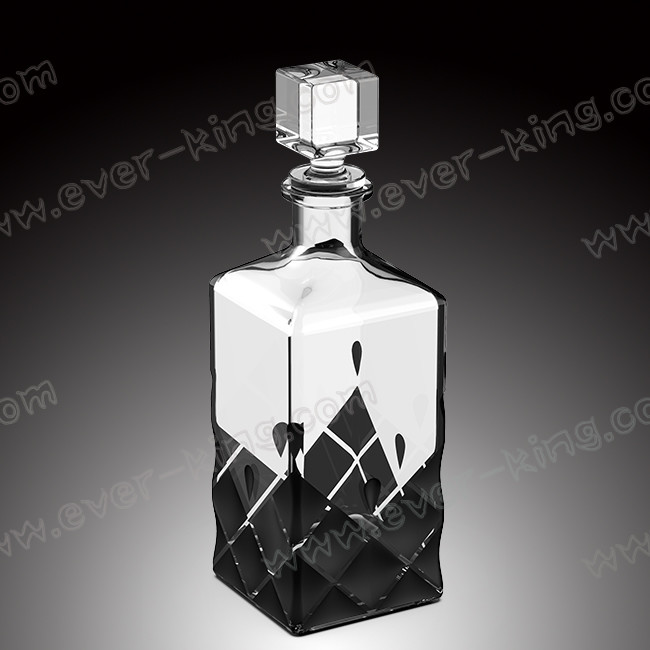 Crystal White Flint Cognac Glass Bottle 750ML For Luxury Liquor And Spirit