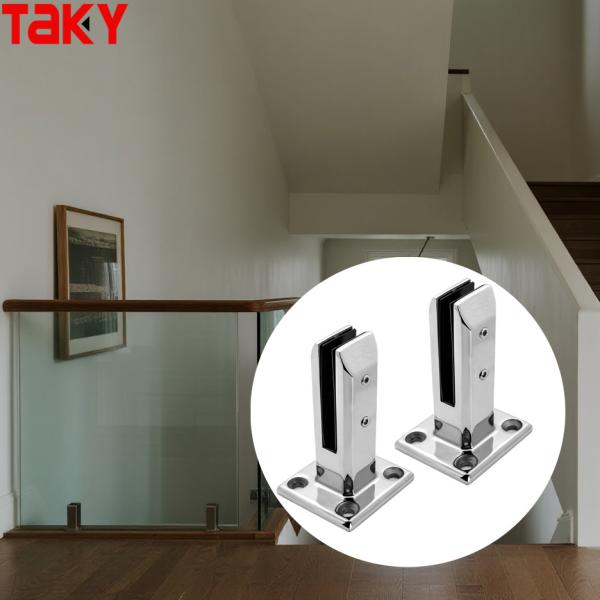 Modern Stainless Steel Glass Clamp Stair Brackets Wall Swimming Pool Decking Railings