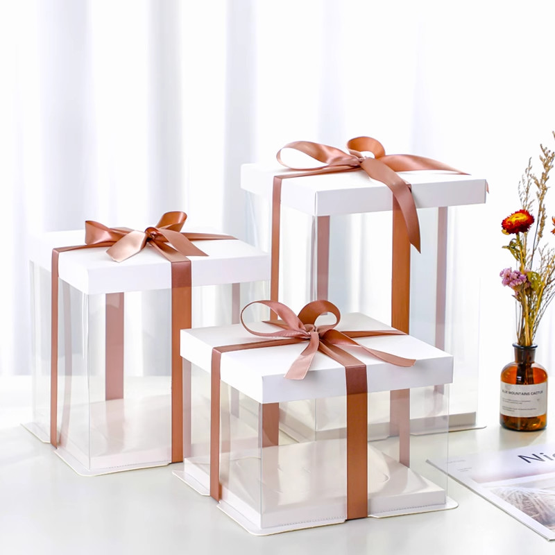 Customizable Paper Thickness Cake Packaging Boxes with CMYK / Pantone Printing