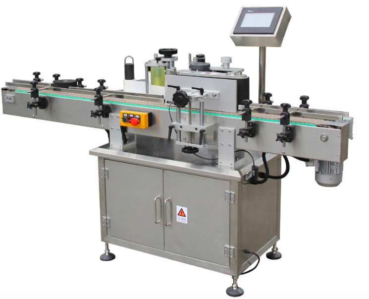 Automatic Pet Glass Cosmetic Syrup Adhesive Labeling Machine For Round Bottle Jar