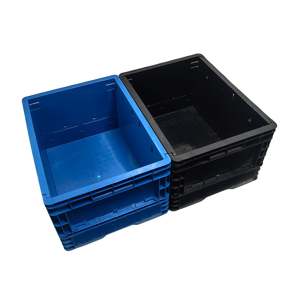 400*300*220MM Black Anti-Static Folding Box Plastic Turnover Box Foldable Plastic Box