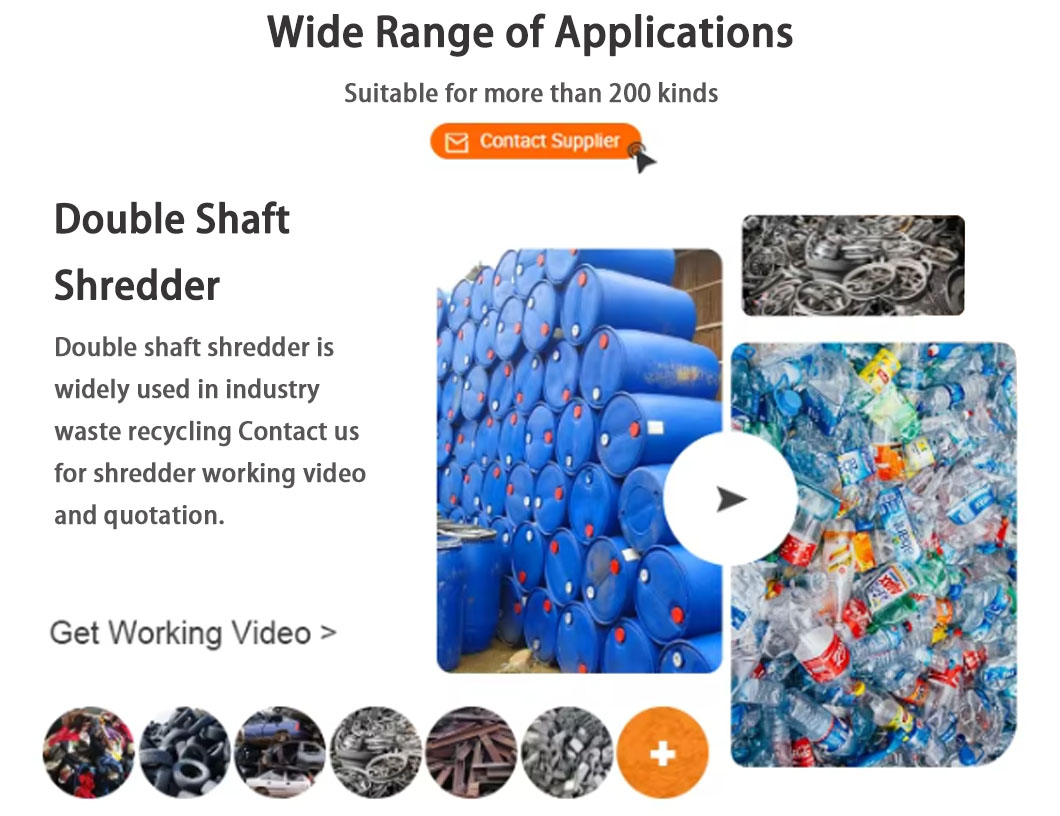 Waste Textile Shredder Machine Two Shaft Cloth Leather Fabric Shredder