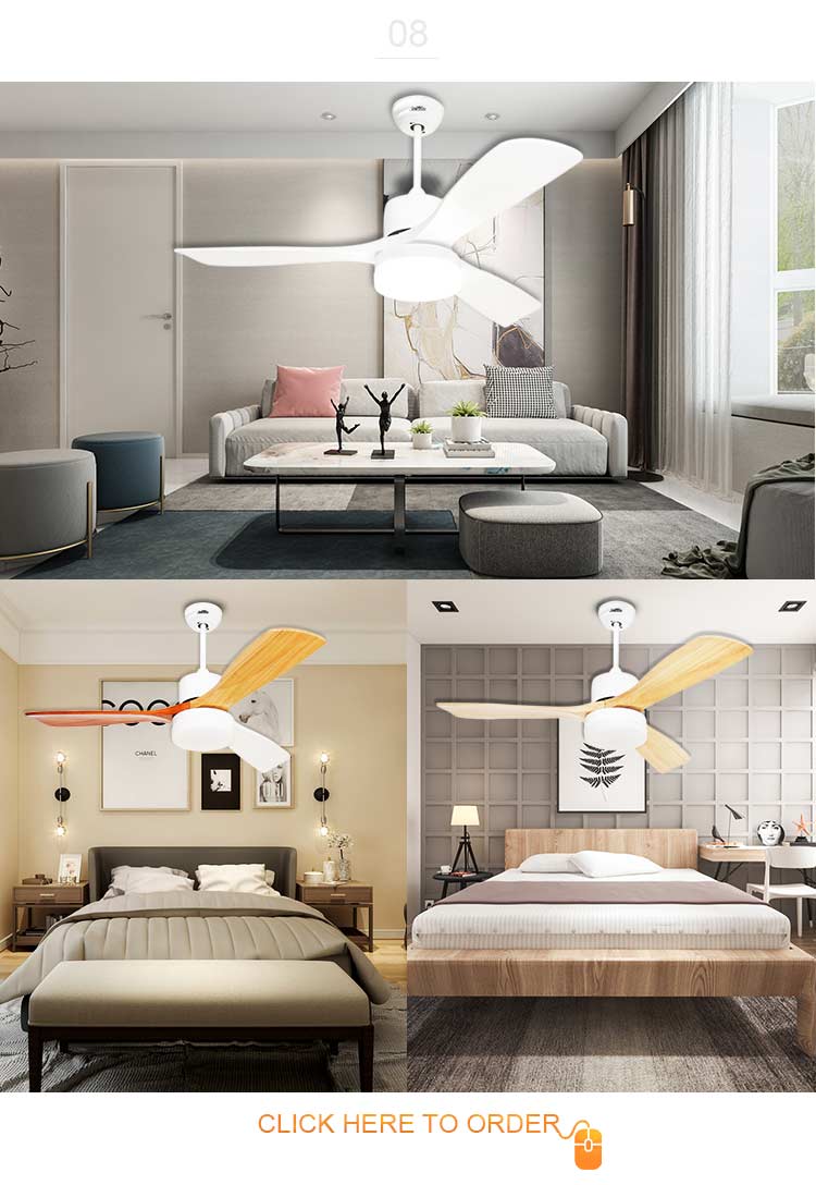 Modern Room Decoration 110v 220v DC Ceiling Fan with Lights and Remote Made of Metal
