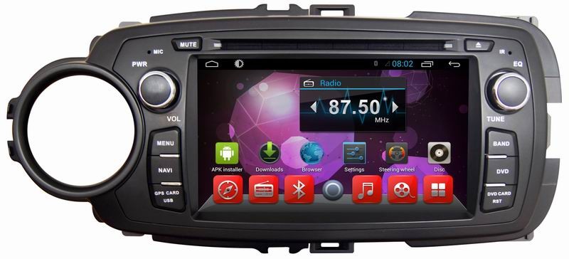 Ouchuangbo car stereo gps radio for Toyota Yaris with android 6.0 system steering wheel control