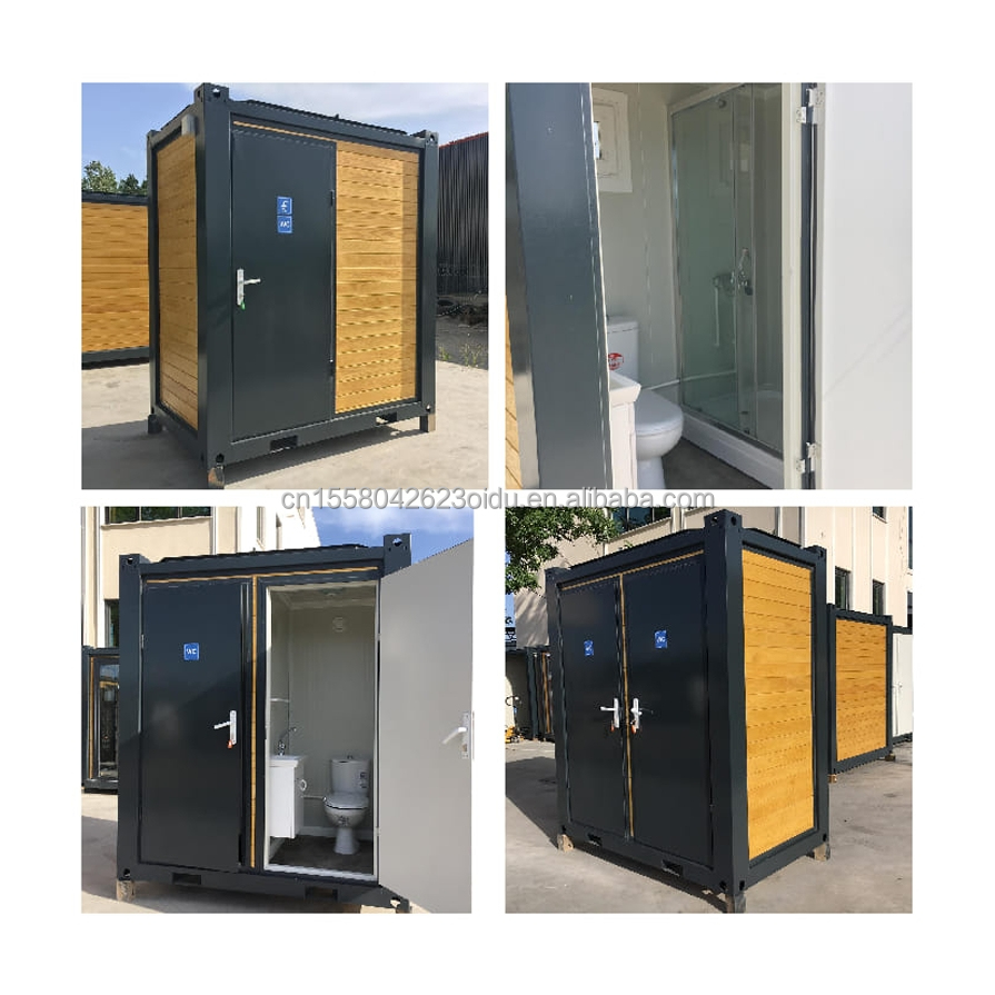 Outdoor Toilet Modified Shipping Container Style 20ft or 40ft Made of Steel and Sandwich Panel with Aluminum Alloy Windows