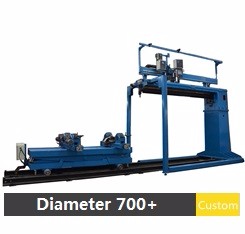 Automatic Zinc Coated Chimney Longitudinal Seam Welder 115 - 700mm Welding Diameter Customizable