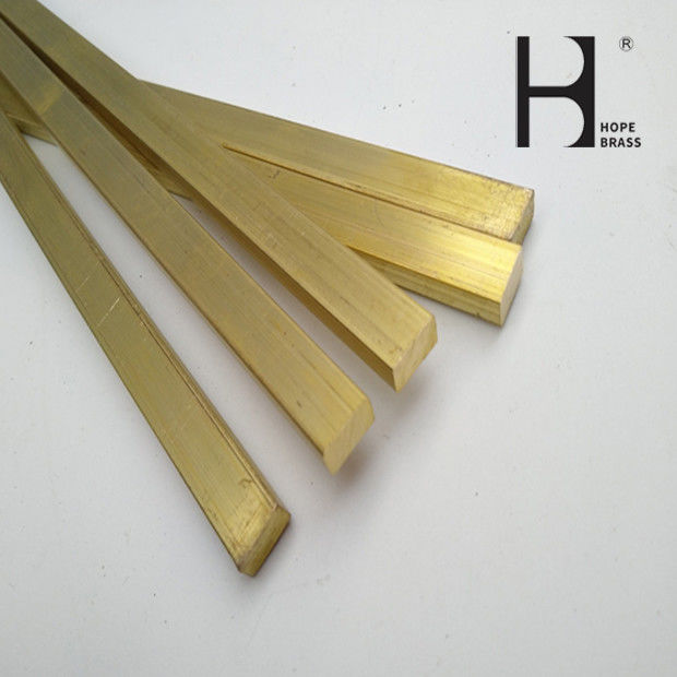 Rustproof Brass Square Bar Stock Smooth Surface Square Brass Rod