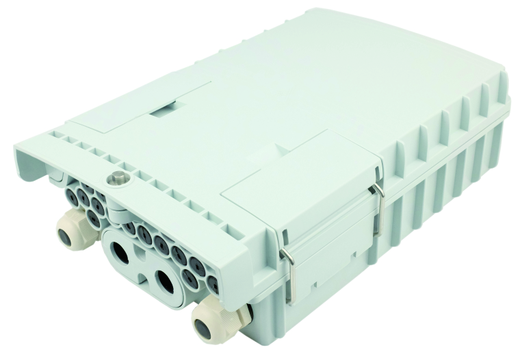 PC ABS Material Fiber Distribution Box for 16 Cores FTTH Access in Wall Pole Mounting