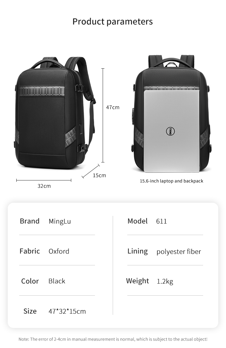 Oxford School Anti Theft Water Resistant Backpack Laptop Dry Bag 20-39 Litre