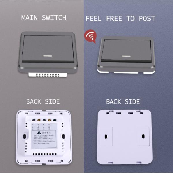 1 2 3 Gang Wifi Smart Wall Touch Switch Glass Panel Light 2.4GHz