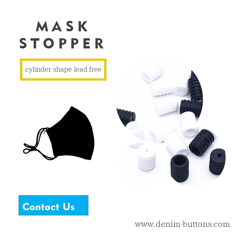 mask stoppers black cylinder shape lead free