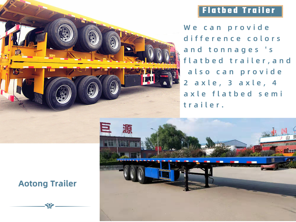 20ft 40ft Container Transport Flat Bed Trailer 3 Axle Flatbed Semi Trailer Moving Shipping