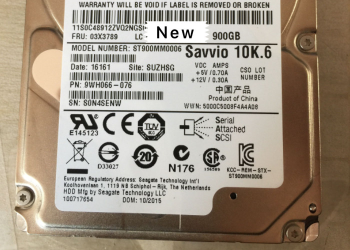 03X3789 10K 900G IBM Hard Disk SAS ST900MM0006 RD630 640 650 Quick Delivery