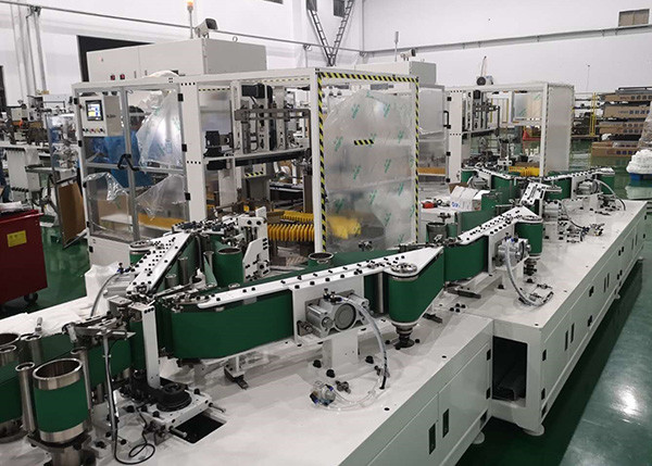 Customized Color Sanitary Napkin Stacker Machine Easy Maintenance Energy Saving