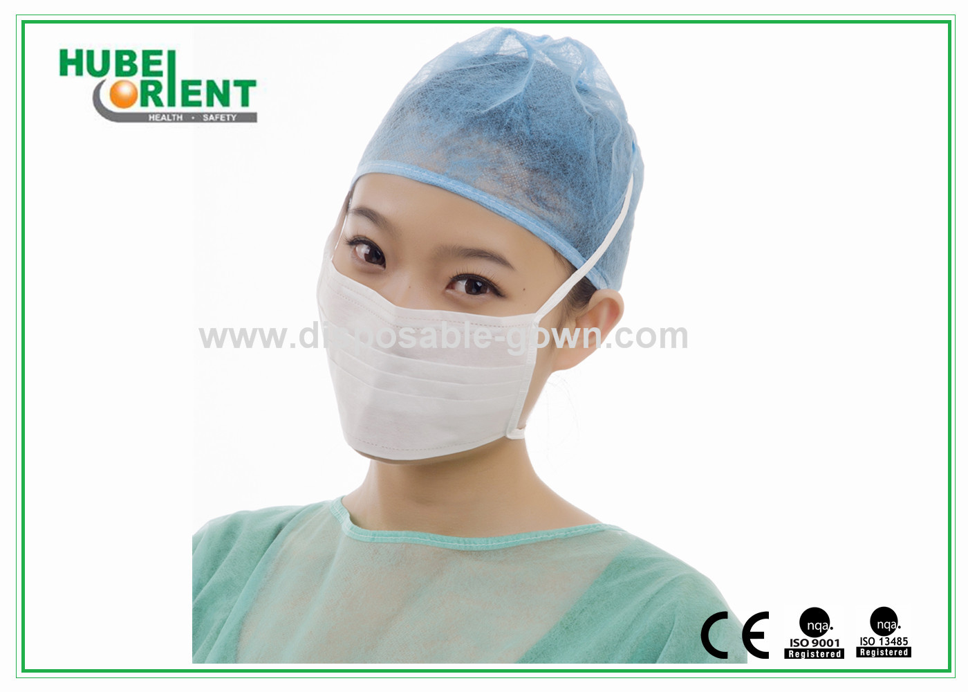 Protective Breathing Face Shield 3 Ply Facemask Custom 3 Layer Tie On Face Mask