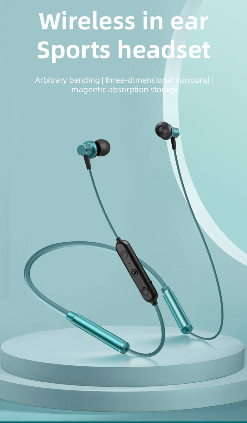 Wireless Bluetooth Neckband Earbuds HD Stereo Sound Noise Canceling Headset