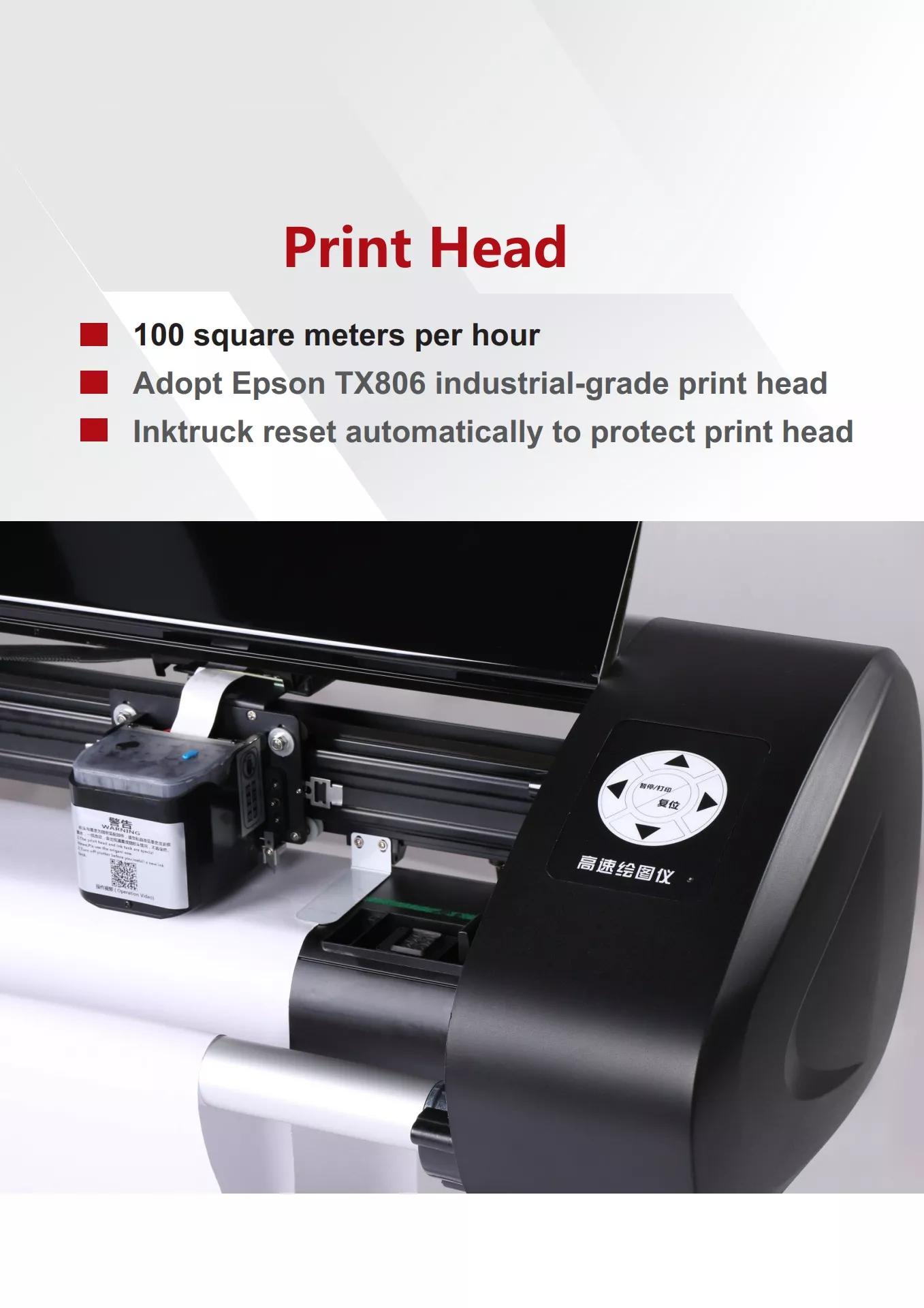 EPSONN Head Paper Pattern Continuous Inkjet Printer Cutter Plotter Machine 300-400W