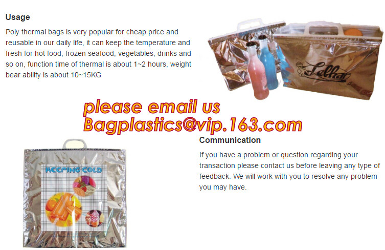 custom bulk waterproof large soft folding food delivery picnic lunch tote grocery cooler bag aluminum foil thermal bags
