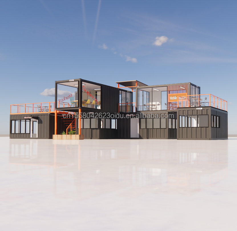 Customized Modern Prefab Tiny House with Customized Color and Wall 50/75/100mm Wave Sandwich Panel