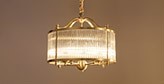 2700k To 6500k Clear Glass Drum Chandelier