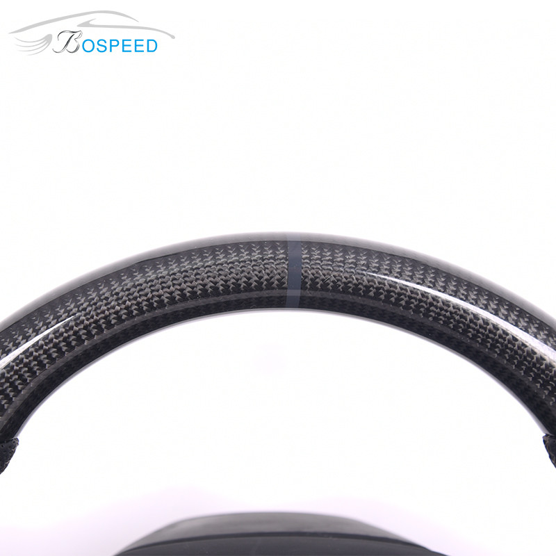 Black Interior Dodge Carbon Fiber Steering Wheel Challenger Perforated Leather
