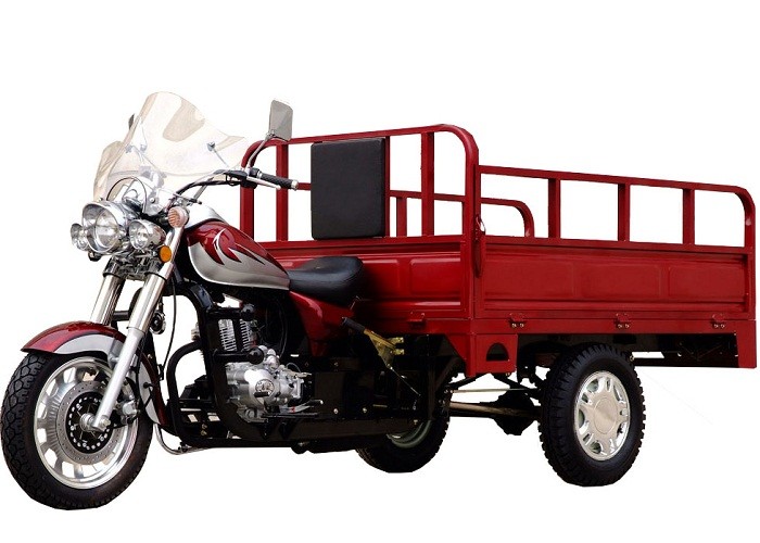 Open Body Three Wheeler Cargo Tricycle Motor 150cc R / F Drum Brake Type