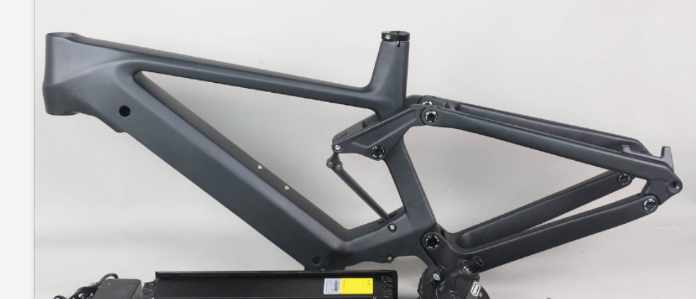 T1000 Carbon Fiber Full Suspension Electric Bike Frames Boost Disc Brake
