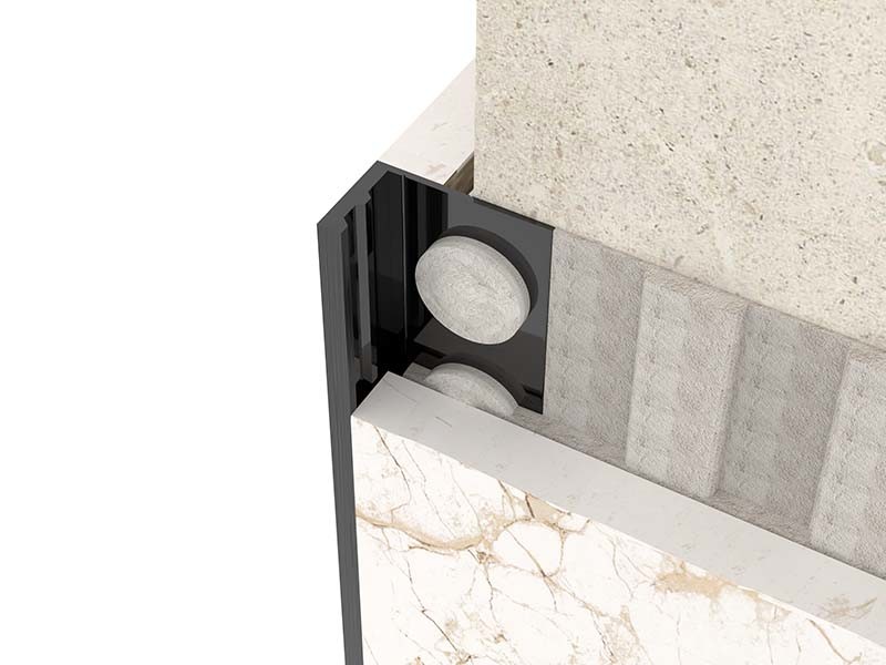 Brushed Metal Stainless Steel Tile Trim SS304 Square Closing Strip Tile Edge Trim