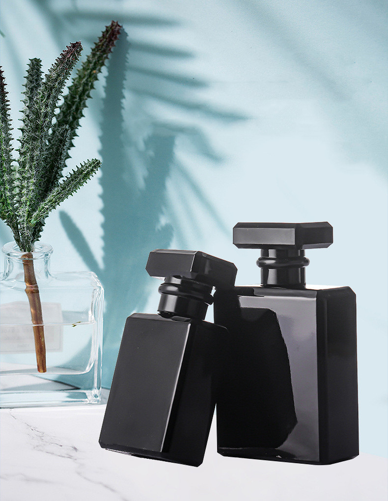 Square Perfume Glass Mist Spray Bottle 50ml 100ml Customizable Luxury