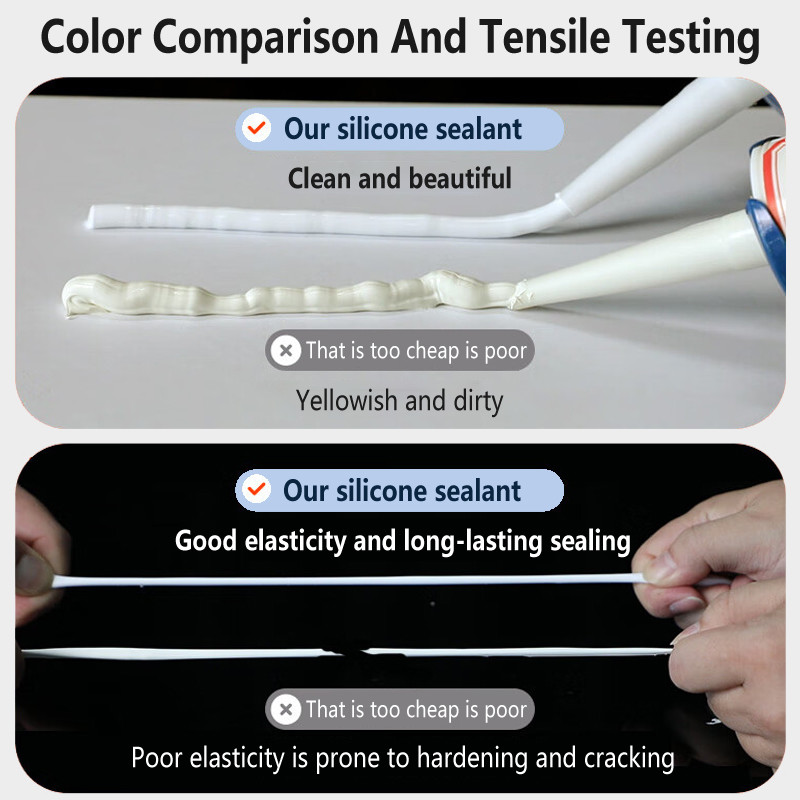 Acetic Waterproof Structural Transparent Clear Silicone Sealant Tube For Glass