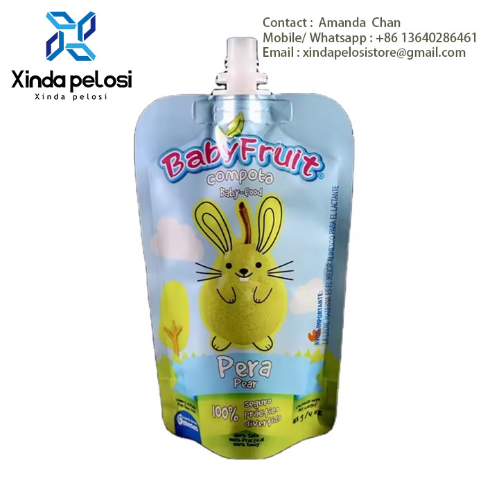 Custom Stand Up Pouches Food Grage Large Capacity Wine Purse With Spout