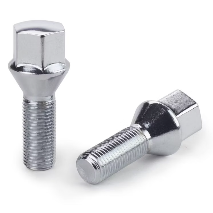 M6 M8 Carbon Steel Chromium Plated Metal Wheel Bolts For Automotive Wheel Hub Screw