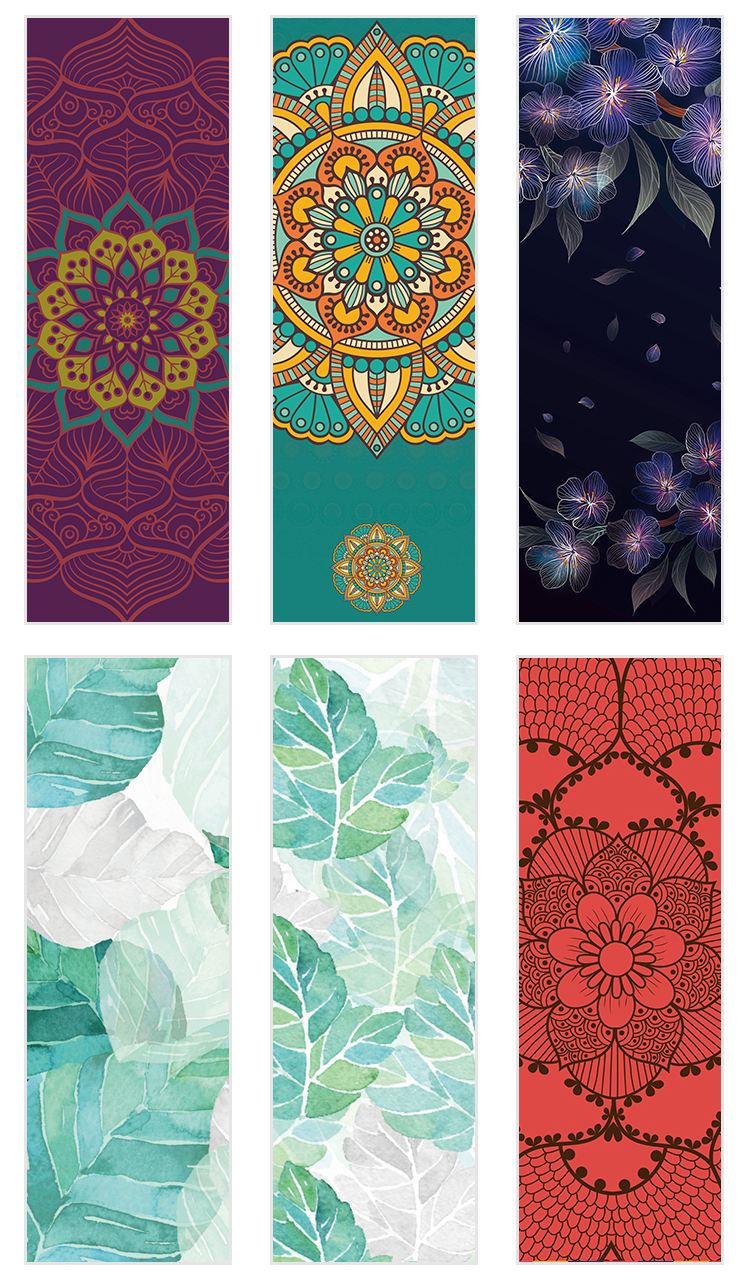 2mm 183cm Custom Printed Yoga Mats Fitness Workout Tools Suede