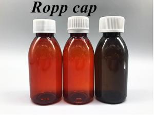 Buy cheap 100ml 250ml Liquid Medicine Amber PET Cough Syrup Bottle with Measure cup Plastic Cough Syrup Bottle product