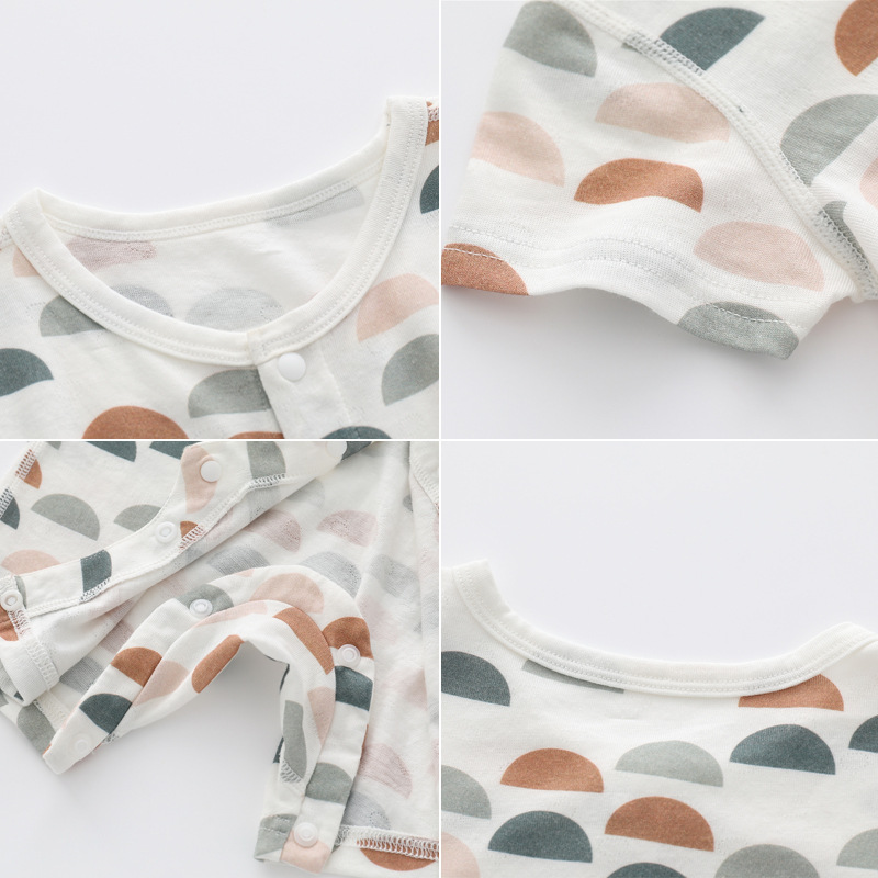 In Stock 2023 Newborn Printing bamboo Baby Romper Custom Unisex Baby Bodysuits