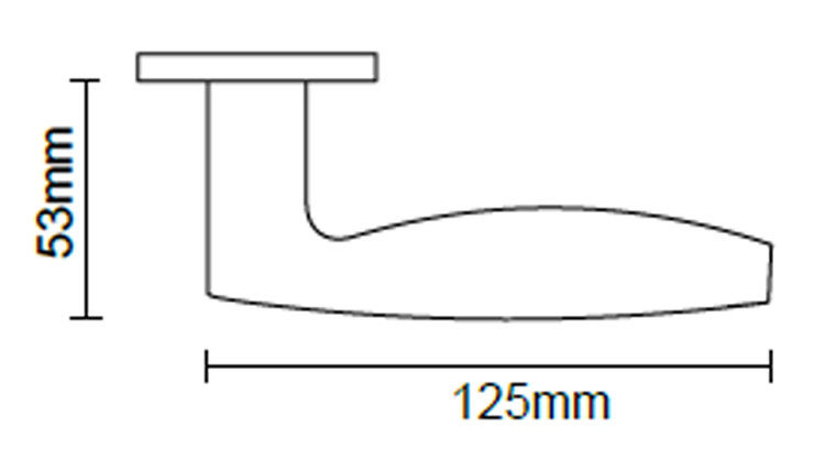 EN1906 Grade 4 EN1634-1 fire rated door handles for commercial offices-S