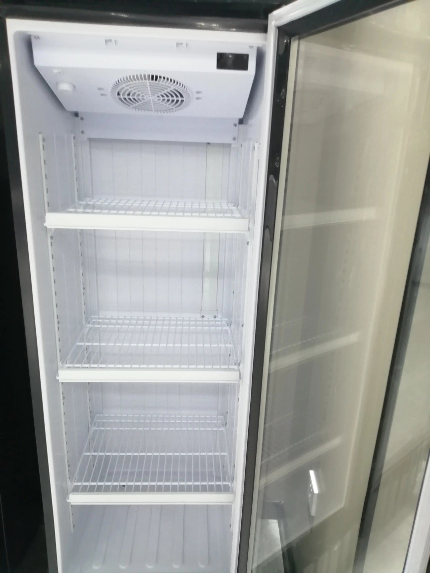 Commercial Fan Cooling Glass Door Beverage Display Upright Cooler Drinks Fridge