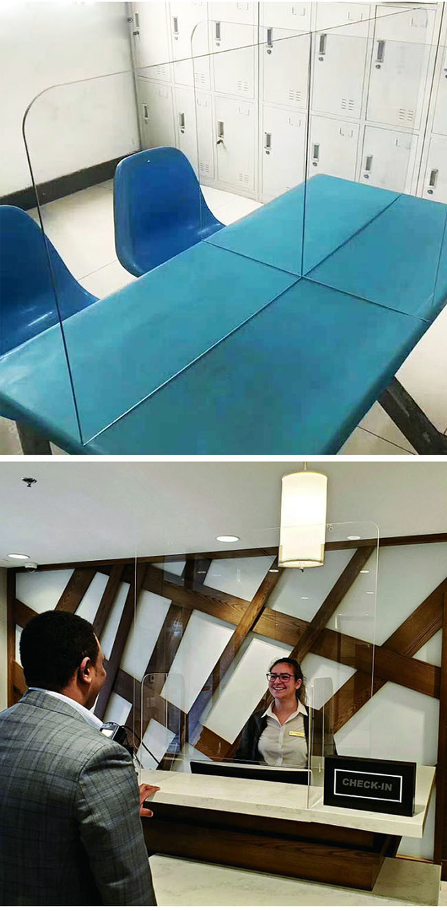 Transparent 73MPa 5mm Plexiglass Sneeze Guard