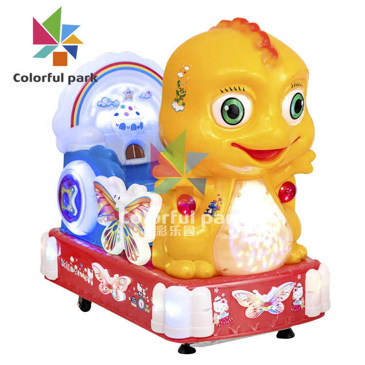 Cartoon Dinosaur Coin Operated Rides , Rock And Roll kiddie ride machines