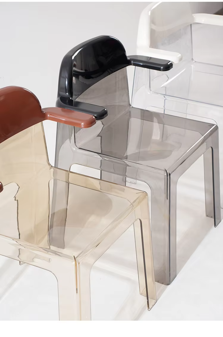 Creative Clear Acrylic Dining Chairs Nordic See Through Plastic Dining Chairs