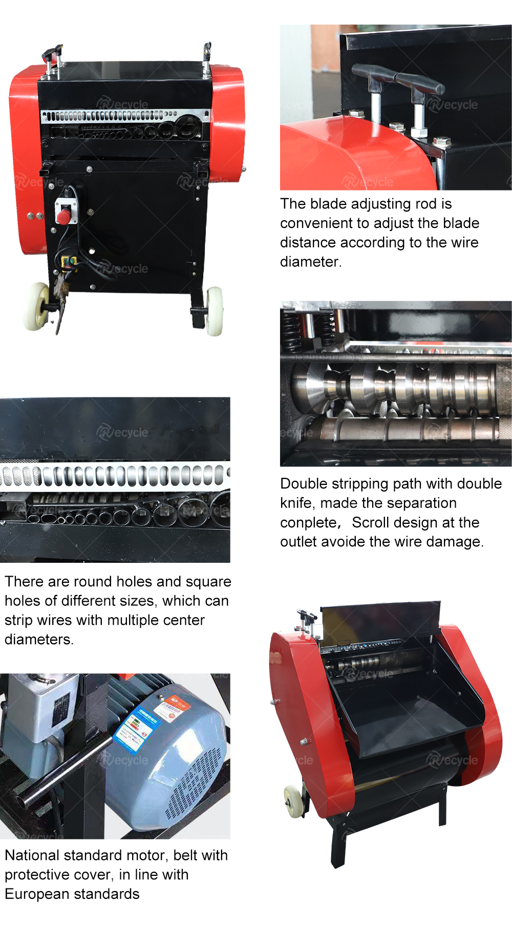Electric Copper Wire Peeling Stripping Machine for Scrap Cable Stripping 2023 Automatic
